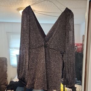Torrid Black Sheer Blouse